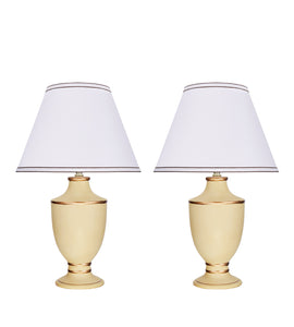 40072 Two Pack Set 22 High Traditional Ceramic Table Lamp, Beige wi – Aspen  Creative Corporation