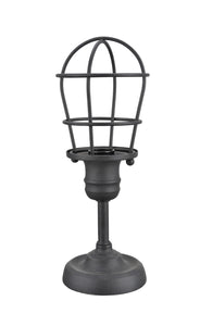 # 40080, Wire Cage Metal Accent Lamp, Vintage Design in Sand Black Finish, 11 1/2" High