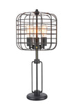 # 40086 Wire Cage Metal Table Lamp, Vintage Design in Sand Black, 26" High