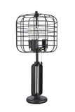 # 40086 Wire Cage Metal Table Lamp, Vintage Design in Sand Black, 26" High