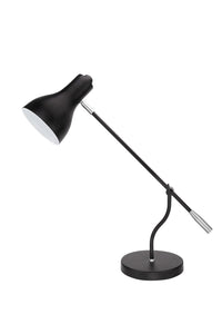 # 40099-2, 22 1/2" High Modern Metal Desk Lamp, Matte Black Finish with Metal Lamp Shade, 26 1/4" wide