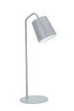 # 40100-3, 23" High Modern Metal Desk Lamp, Milky Grey Finish with Metal Lamp Shade, 7 1/2" wide