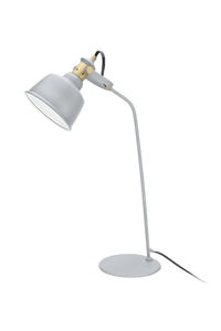 # 40101, 24" High Modern Metal Desk Lamp, Cement Grey Finish with Metal Lamp Shade, 14 3/8" wide