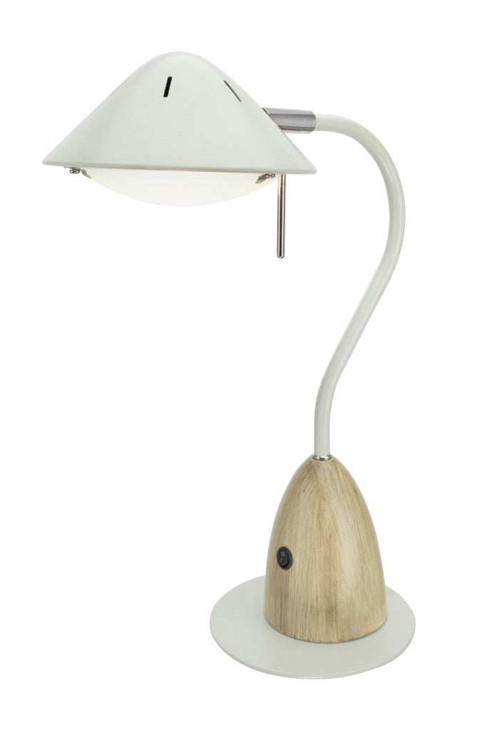 LED Desk Lamp, White/Wood LED Desk Lamp, White/Wood