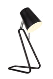 # 40103-1, 13 1/2" High Modern Metal Desk Lamp, Black Finish with Metal Lamp Shade, 4 3/4" wide