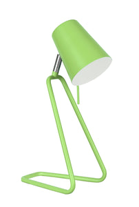 # 40103-2, 13 1/2" High Modern Metal Desk Lamp, Apple Green Finish with Metal Lamp Shade, 4 3/4" wide