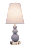 # 40128, 24 3/4" High Transitional Metal Table Lamp, Iron Grey Finish with Empire Lamp Shade in White, 11" wide