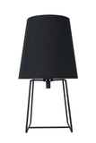 # 40172-31, 13" High Transitional Metal Accent Table Lamp, Black Painted Finish and Empire Shaped Lamp Shade in Black, 7" Wide