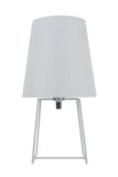 # 40172-41, 13" High Transitional Metal Accent Table Lamp, Grey Painted Finish and Empire Shaped Lamp Shade in Grey, 7" Wide