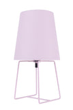 # 40172-51, 13" High Transitional Metal Accent Table Lamp, Pink Painted Finish and Empire Shaped Lamp Shade in Pink, 7" Wide