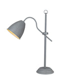 # 40207-11, 27" High Transitional Metal Desk Lamp, Cement Finish with Metal Lamp Shade, 7-1/2" wide