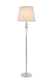 # 45003, One-Light Crystal Accented Floor Lamp, Transitional Design in Chrome, 60" High