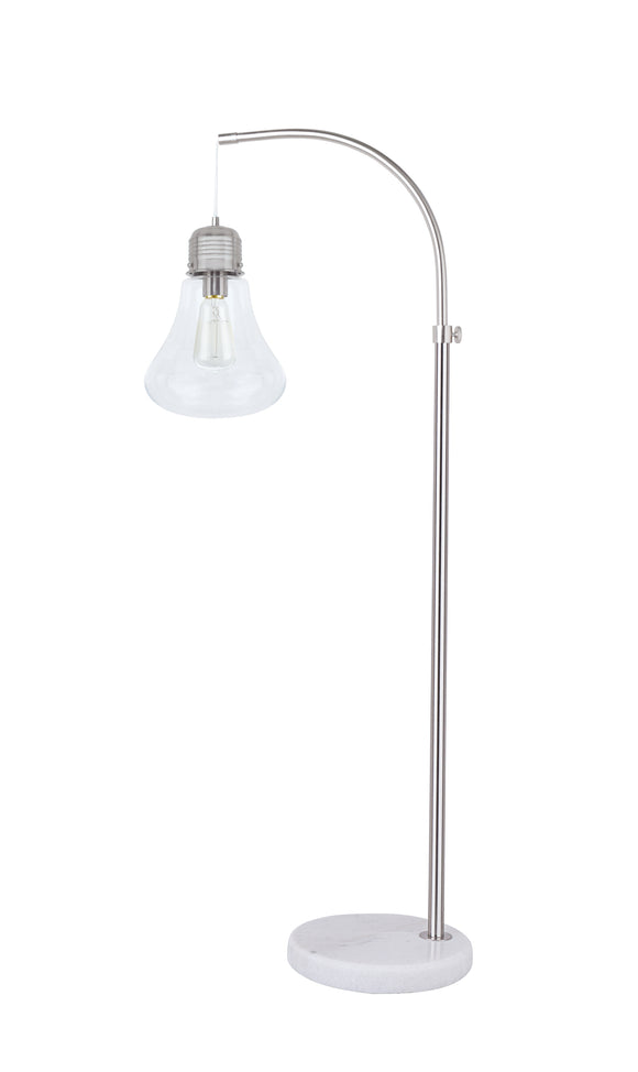 # 45017-11, One-Light Metal Floor Lamp, Transitional Design in Satin Nickel Finish, 55