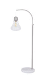 # 45017-11, One-Light Metal Floor Lamp, Transitional Design in Satin Nickel Finish, 55" High