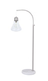 # 45017-11, One-Light Metal Floor Lamp, Transitional Design in Satin Nickel Finish, 55" High
