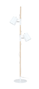 # 45018-11, Two-Light Adjustable Tree Floor Lamp, Modern Design in Matte White, 61-1/2" High