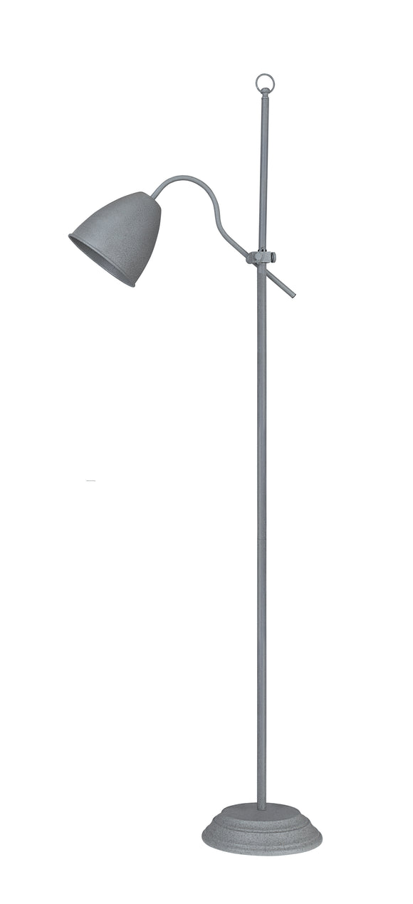# 45020-11, One-Light Adjustable Floor Lamp, Transitional Design in Cement, 64