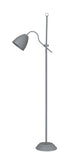 # 45020-11, One-Light Adjustable Floor Lamp, Transitional Design in Cement, 64" High