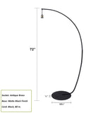 # 45701-11, One-Light Arc Floor Lamp, Transitional Design in Matte Black, 72" High