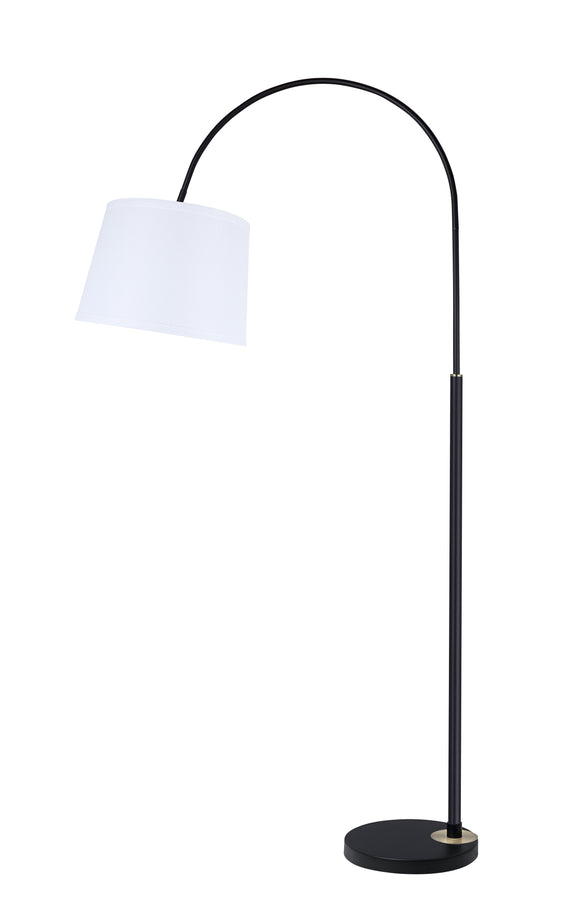 # 45702-11, One-Light Arc Floor Lamp, Transitional Design in Black, 69 1/2