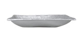 # 80004-21, Rectangle Small Tray, Hand Made Cast Aluminum Serving Platter For Home Decor, Party, Food, Candy, Fruit, Nickel Finish, 8-1/4" L x 10-3/4" W x 2-1/4" H