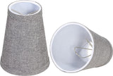 # 51009-X Small Hardback Empire Shape Chandelier Clip-On Lamp Shade Set of 2, 5, 6,and 9, Transitional Design in Dark Grey, 4" bottom width (2 1/2" x 4" x 5")