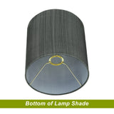 # 58301 Transitional Drum (Cylinder) Shape UNO Construction Lamp Shade in Grey & Black, 8" Wide (8" x 8" x 8")
