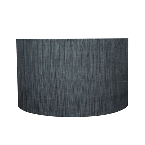 # 58327 Transitional Drum (Cylinder) Shape UNO Construction Lamp Shade in Grey & Black, 17