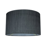 # 58327 Transitional Drum (Cylinder) Shape UNO Construction Lamp Shade in Grey & Black, 17" Wide (17" x 17" x 10")