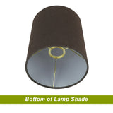 # 58500 Transitional Drum (Cylinder) Shape UNO Construction Lamp Shade in Dark Brown, 6-1/2" Wide (6-1/2" x 6-1/2" x 7-1/2")