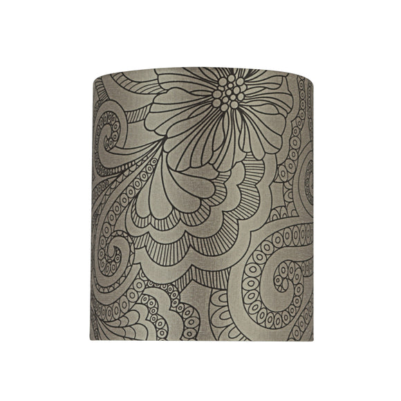 # 58501 Transitional Drum (Cylinder) Shape UNO Construction Lamp Shade in Taupe, 6-1/2