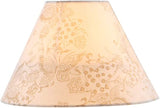 # 58758 Transitional Hardback Empire Shape UNO Construction Lamp Shade in Off White Butterfly Pattern, 11" Wide (4" x 11" x 7")