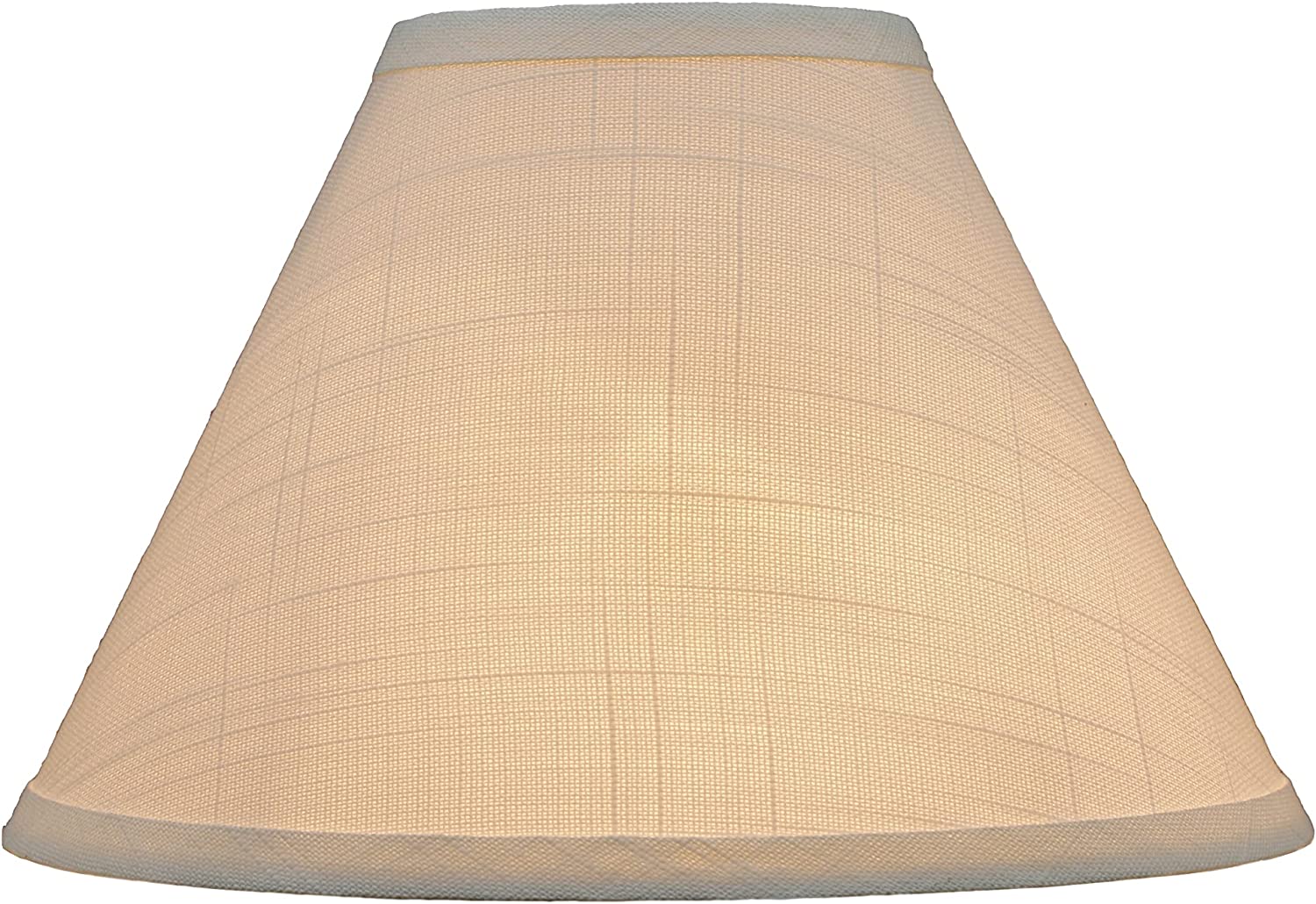 58759, Hardback Off-White Linen with Joints Pattern Lamp Shade, 4