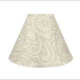 # 58941 Transitional Hardback Empire Shape UNO Construction Lamp Shade in White & Grey, 13" Wide (5" x 13" x 9-1/2")