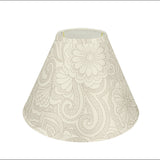 # 58941 Transitional Hardback Empire Shape UNO Construction Lamp Shade in White & Grey, 13" Wide (5" x 13" x 9-1/2")
