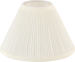 # 59171 Mushroom Pleated Off-White Lamp Shade, 4" Top x 10" Bottom x 7" Slant/Slip UNO 33mm