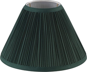 # 59173 Mushroom Pleated Forest Green Lamp Shade, 4" Top x 10" Bottom x 7" Slant/Slip UNO 33mm