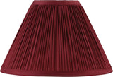 # 59174 Mushroom Pleated Rich Red Lamp Shade, 4" Top x 10" Bottom x 7" Slant/Slip UNO 33mm