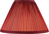 # 59174 Mushroom Pleated Rich Red Lamp Shade, 4" Top x 10" Bottom x 7" Slant/Slip UNO 33mm