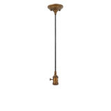 # 61015 Adjustable One-Light Hanging Mini Pendant Ceiling Light, Vintage Design in Antique Bronze Finish, Shade, 5" Wide