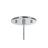 # 61019 Adjustable LED One-Light Hanging Mini Pendant Light, Contemporary Design, Chrome Finish, Clear Glass Shade, 4 3/4" W