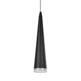 # 61024 Adjustable LED Three-Light Hanging Pendant Ceiling Light, Contemporary Design in Matte Black Finish, Metal Shade, 23" Wide