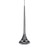 # 61033 Adjustable LED One-Light Hanging Mini Pendant Ceiling Light, Contemporary Design in Chrome Finish, Metal Shade, 5" Wide