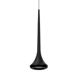 # 61036 Adjustable LED Three-Light Hanging Pendant Ceiling Light, Contemporary Design in Black Finish, Metal Shade, 23" Wide