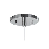 # 61042 Adjustable One-Light Hanging Mini Pendant Ceiling Light, Transitional Design, Chrome Finish, Frosted Glass Shade, 5" W