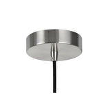 # 61051-1 Adjustable One-Light Hanging Mini Pendant Ceiling Light, Transitional Design in Satin Nickel Finish, Amber Glass Shade, 9 1/4" Wide