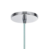 # 61052, One-Light Hanging Mini Pendant Ceiling Light, 3 3/4" Wide, Transitional Design in Chrome Finish, with Metallic Gray Opal Glass Shade