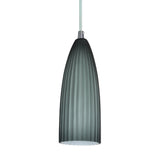 # 61053, Three-Light Hanging Pendant Ceiling Light, 22" Wide, Transitional Design in Chrome Finish, with Metallic Gray Opal Glass Shade