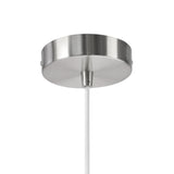 # 61054 Adjustable One-Light Hanging Mini Pendant Ceiling Light, Transitional Design in Satin Nickel Finish, Black Opal Glass Shade, 7 3/4" Wide