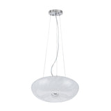 # 61059M Adjustable LED One-Light Hanging Pendant Ceiling Light, Contemporary Design in Chrome Finish, Glass Shade, 15 7/10" Wide